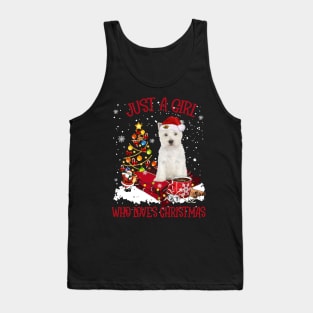 West Highland White Terrier Just A Girl Who Loves Christmas Tank Top